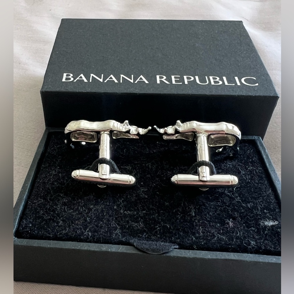 Silver Rhino Cufflinks by Banana Republic - Picture 3 of 3